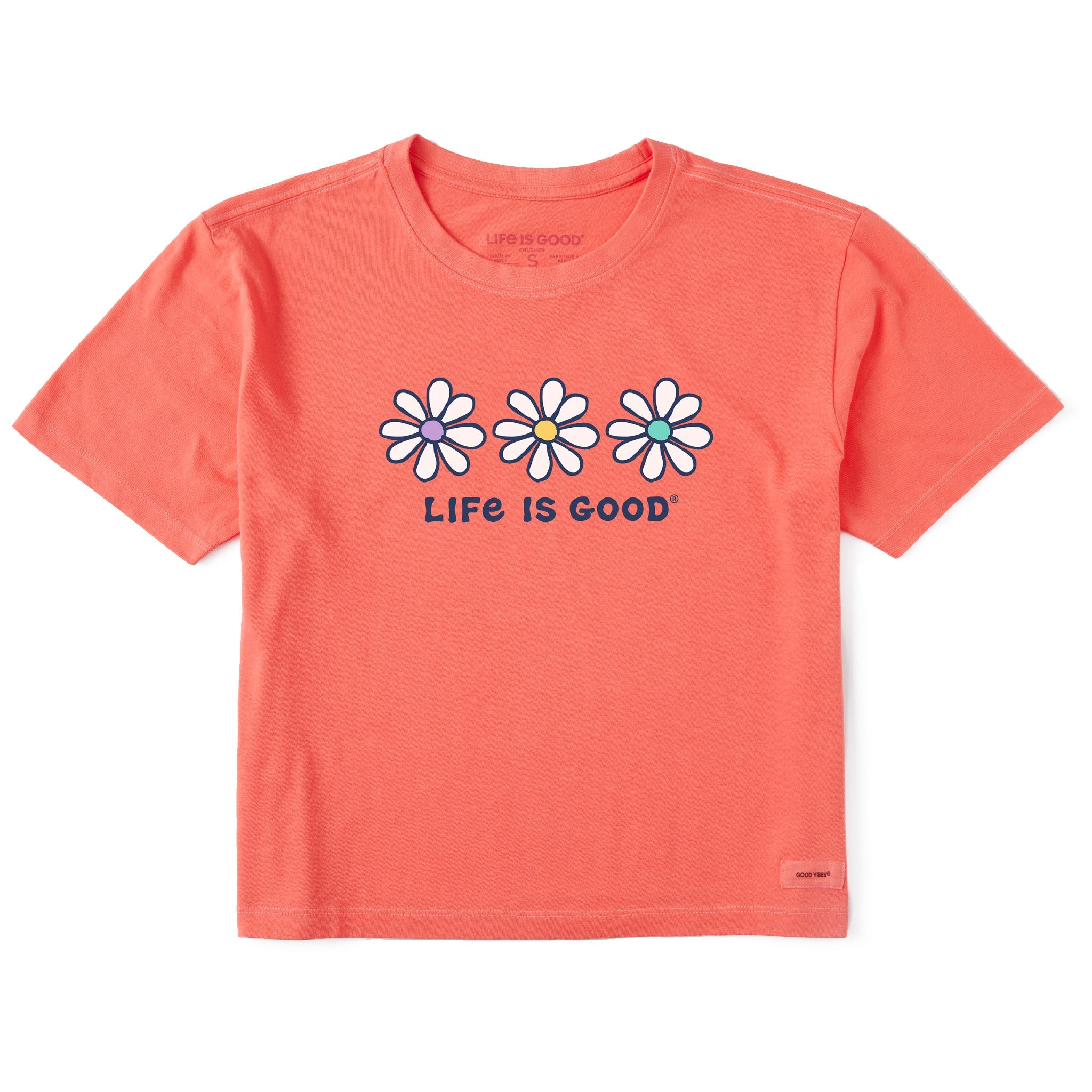 Women's 3 Daisies Short Sleeve Crusher Boxy Tee