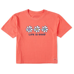Women's 3 Daisies Short Sleeve Crusher Boxy Tee
