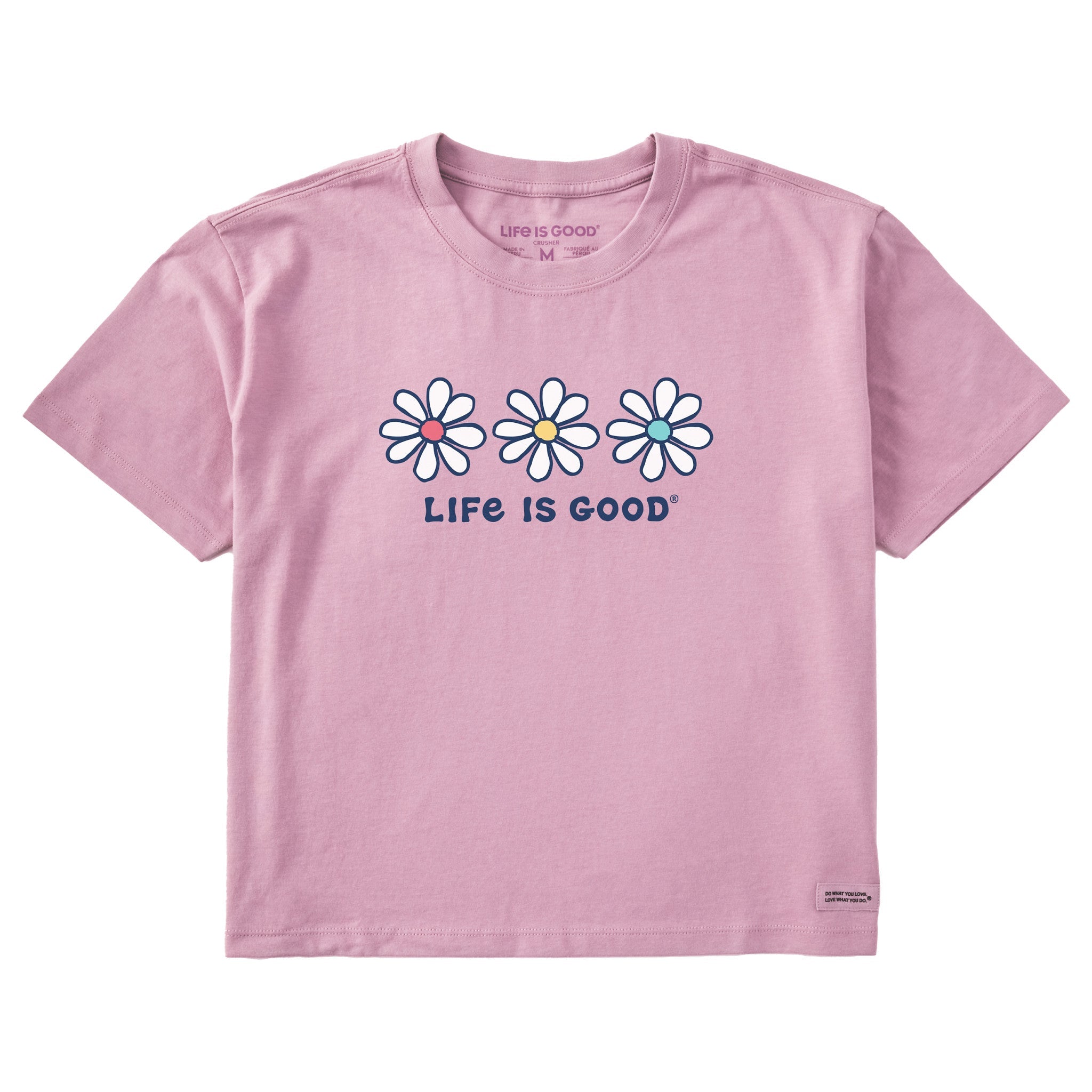 Women's 3 Daisies Short Sleeve Crusher Boxy Tee