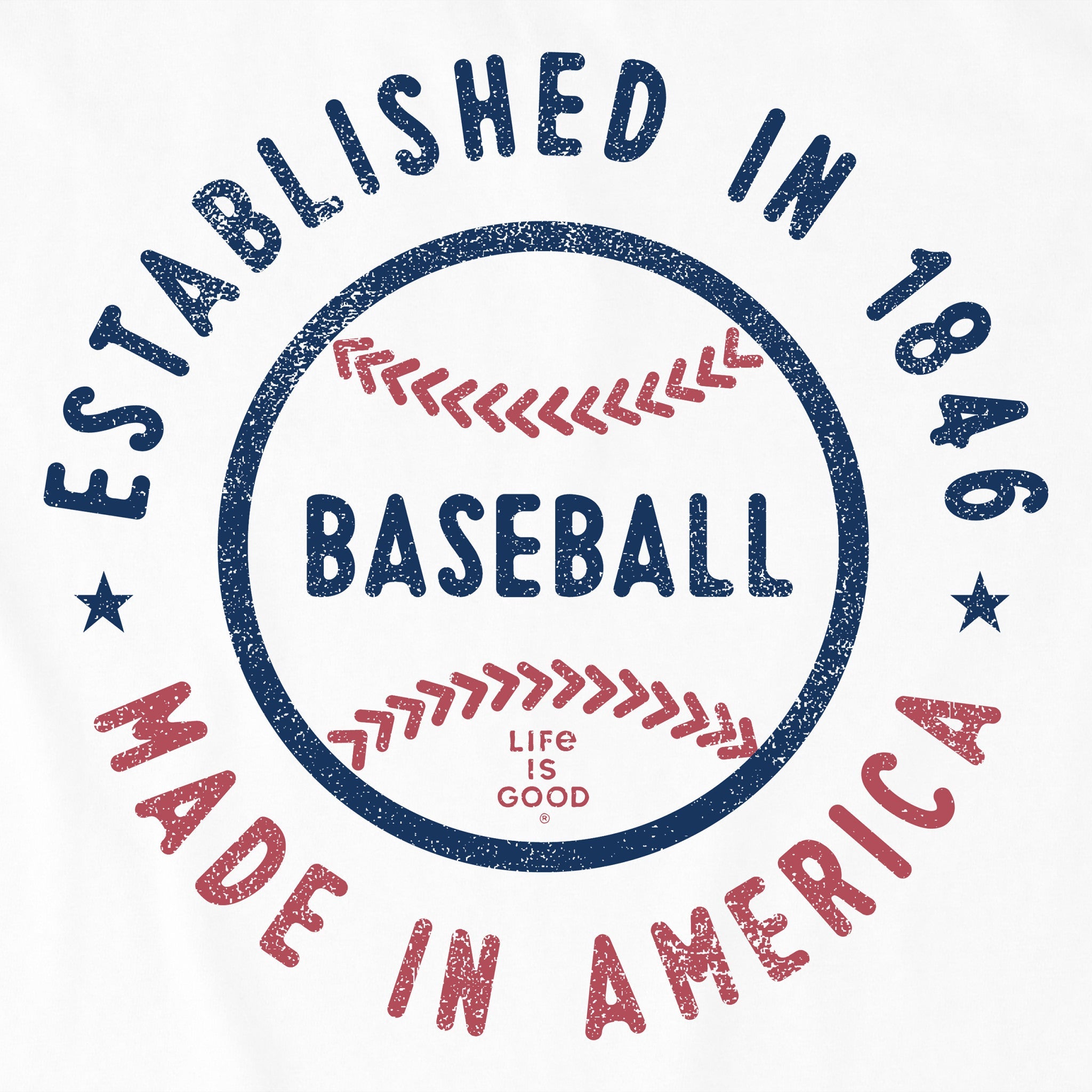 Women's Est. in 1846 Baseball Short Sleeve Crusher Tee