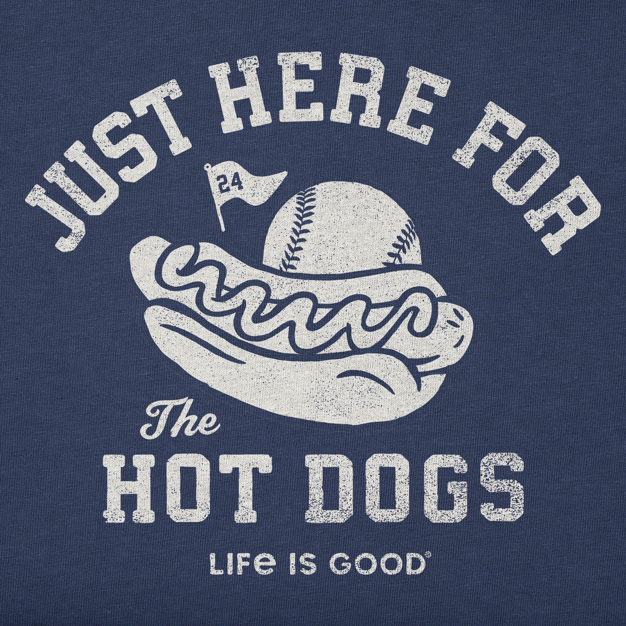 Women's Here for the Hot Dogs Baseball Short Sleeve Crusher Boxy Tee