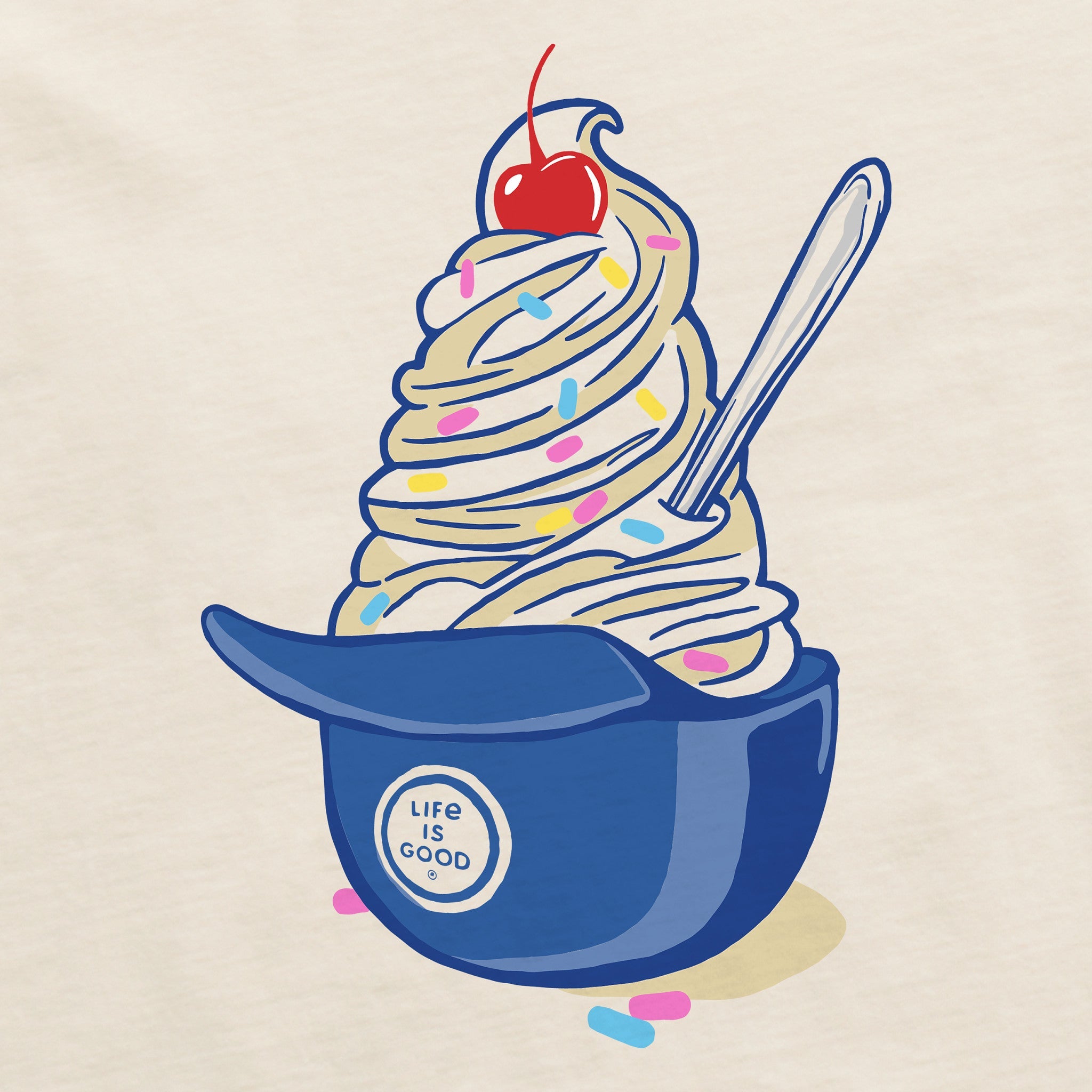 Men's Baseball Ice Cream Short Sleeve Crusher Tee