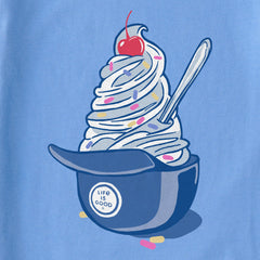 Kids Baseball Ice Cream Short Sleeve Crusher Tee
