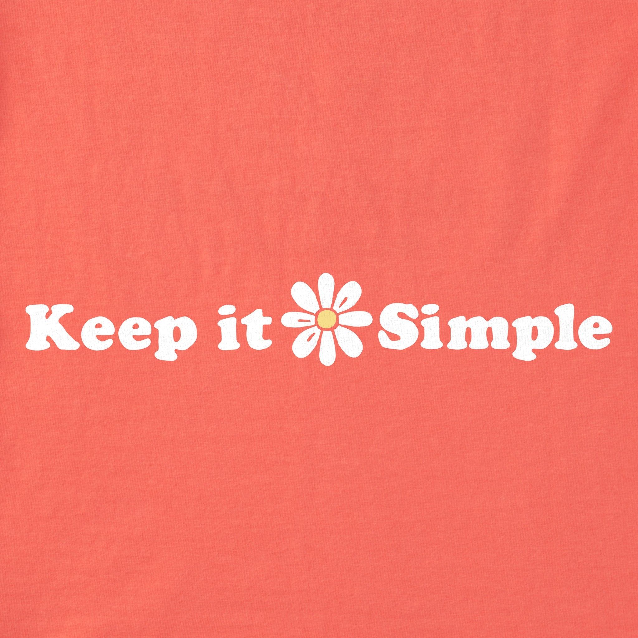 Women's Keep it Simple Daisy Flower Short Sleeve Crusher Tee