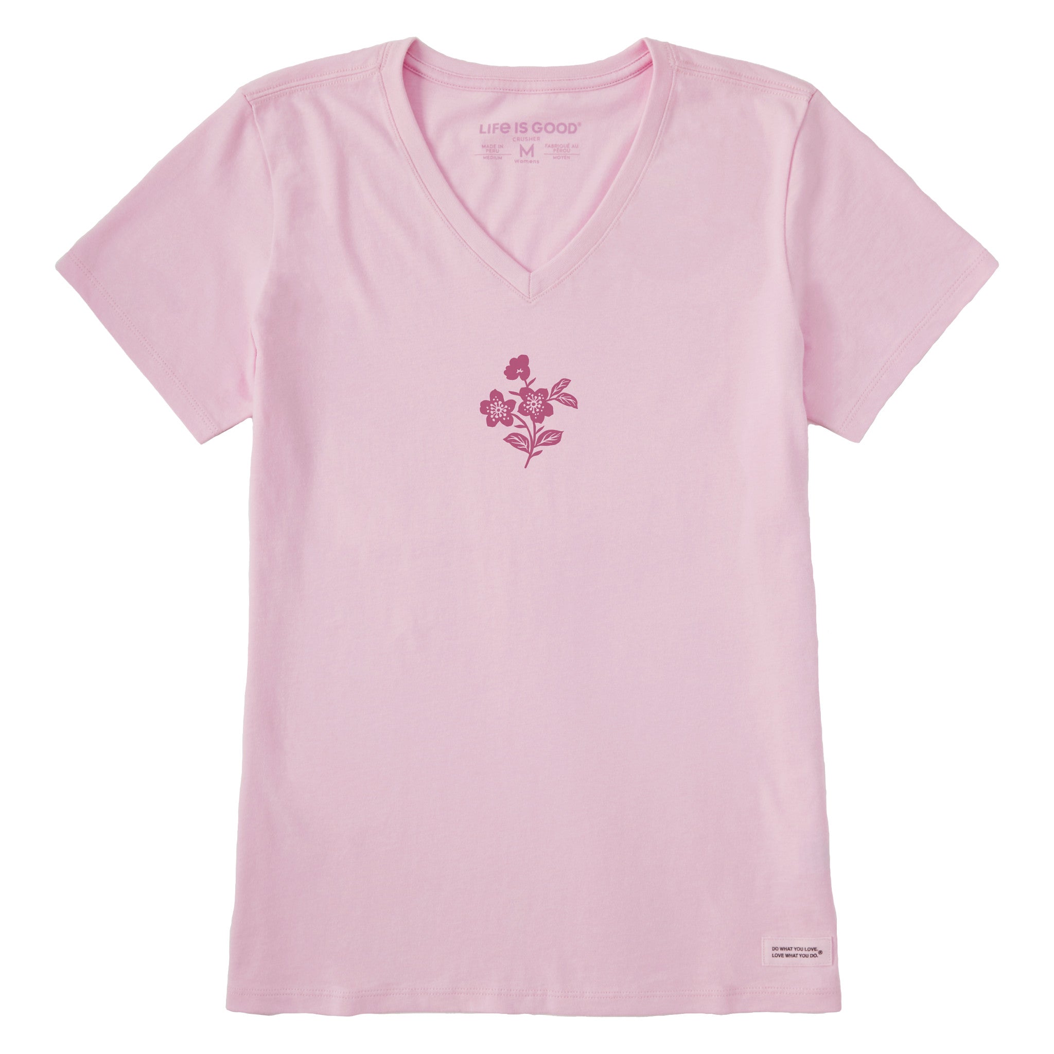 Women's Crafty Wildflowers Short Sleeve Vee