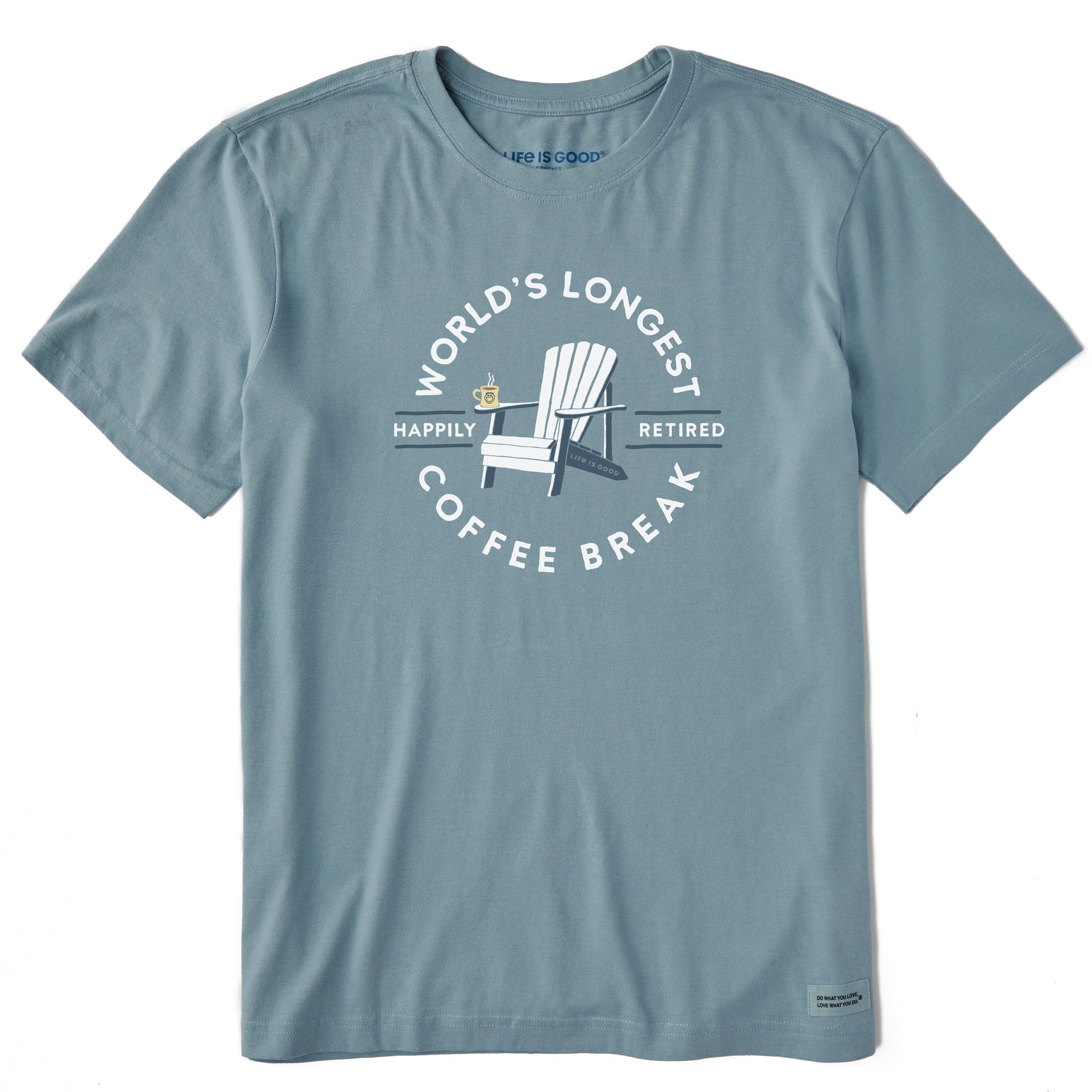 Men's Worlds Longest Coffee Break Short Sleeve Crusher Tee