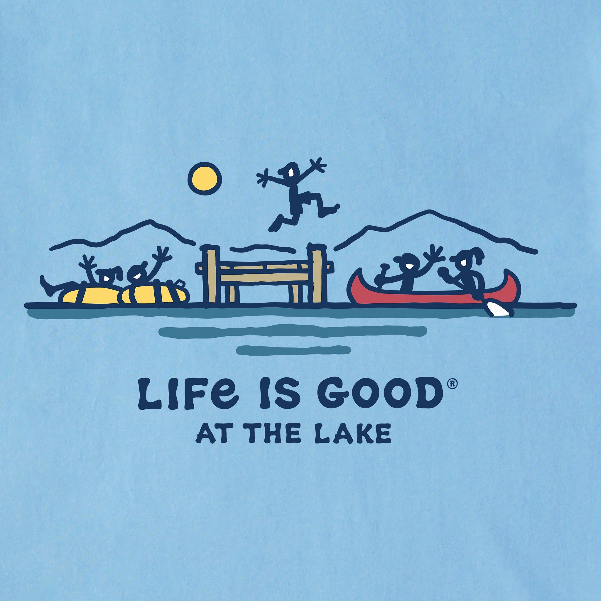 Men's Fun at the Lake Short Sleeve Crusher Tee