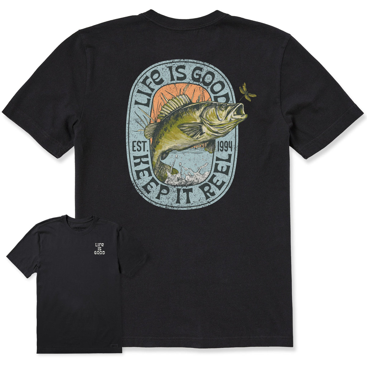 Men's Keep it Reel Bass Jump Short Sleeve Crusher Tee