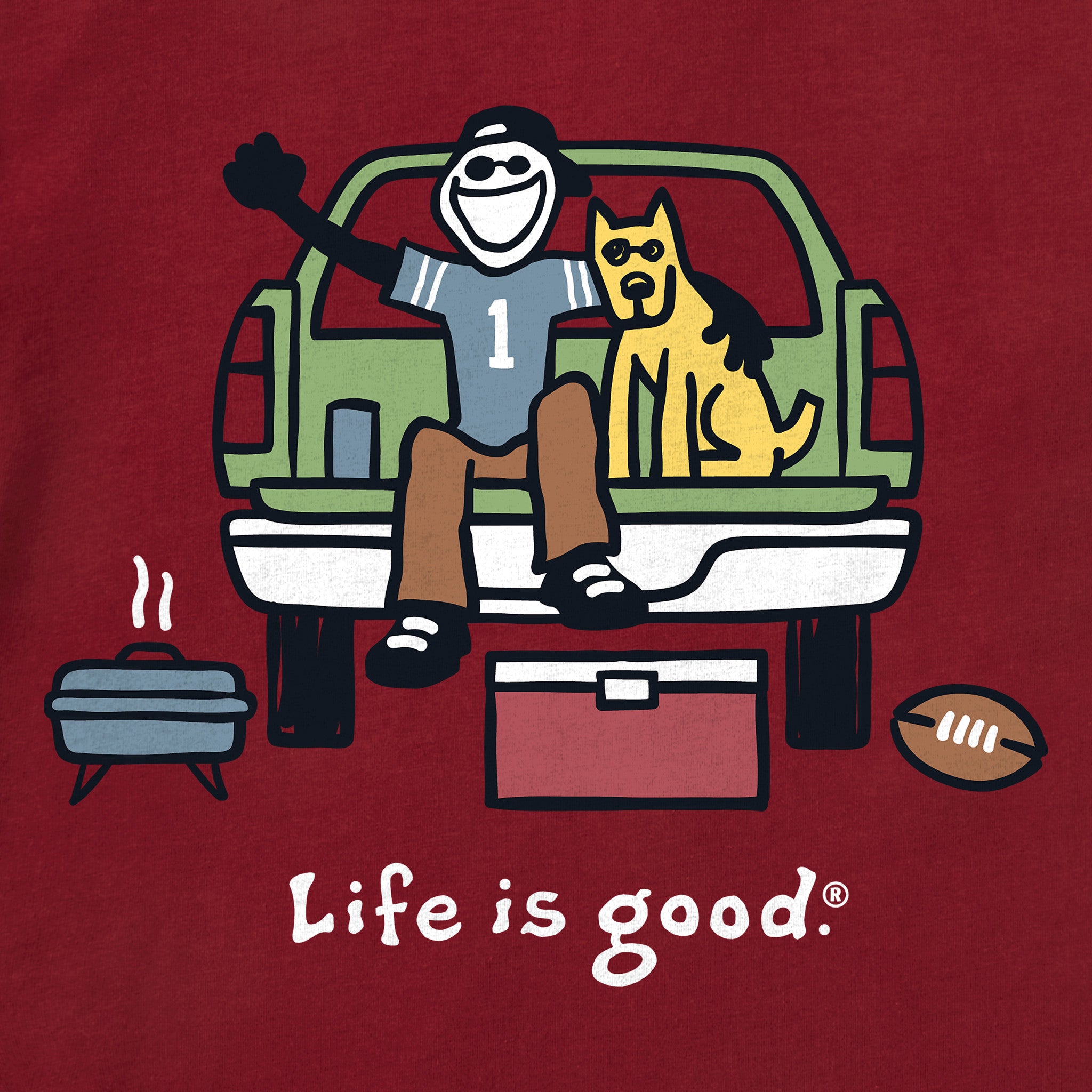 Men's Tailgate Football Short Sleeve Crusher Tee