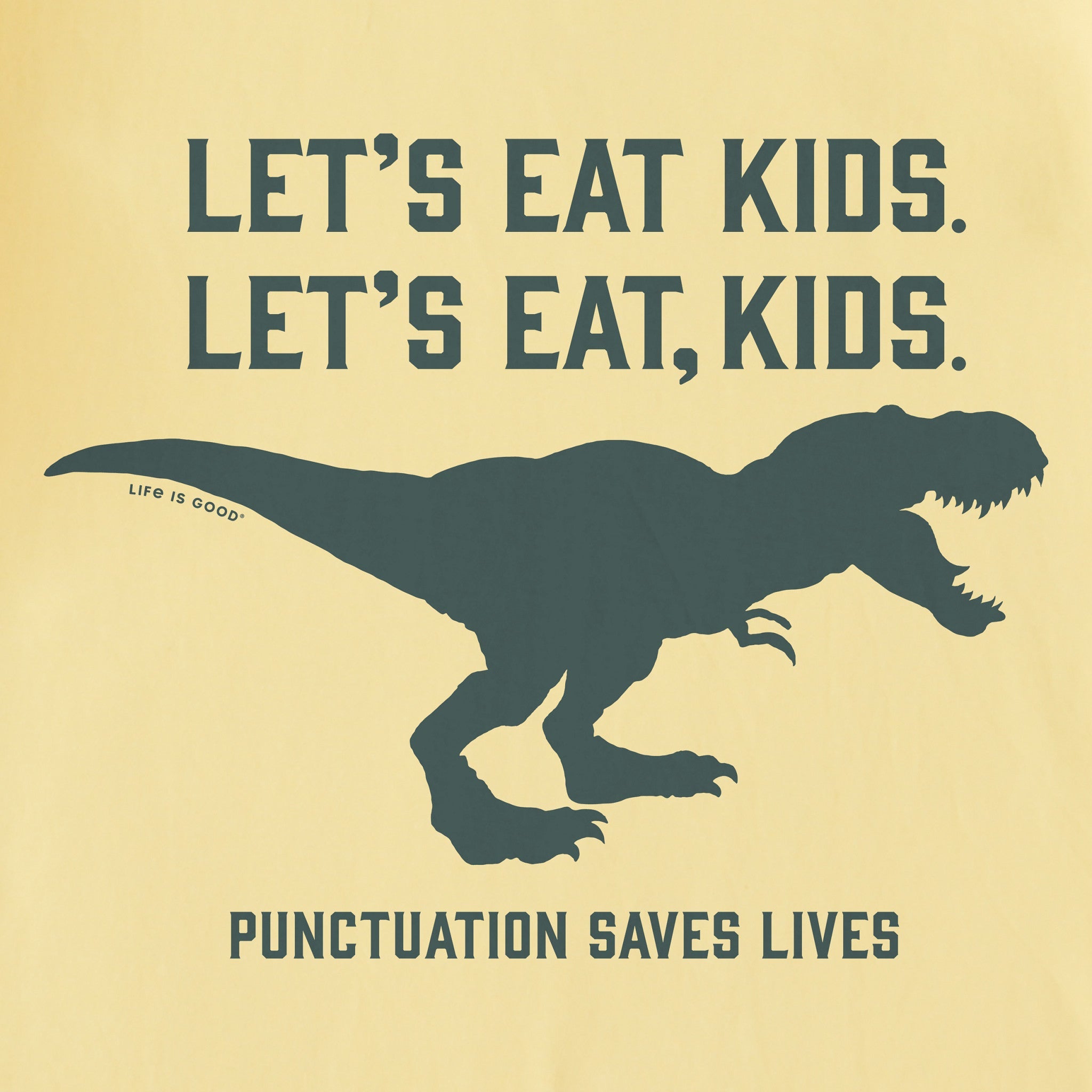 Men's Let's Eat, Kids Trex Short Sleeve Crusher Tee