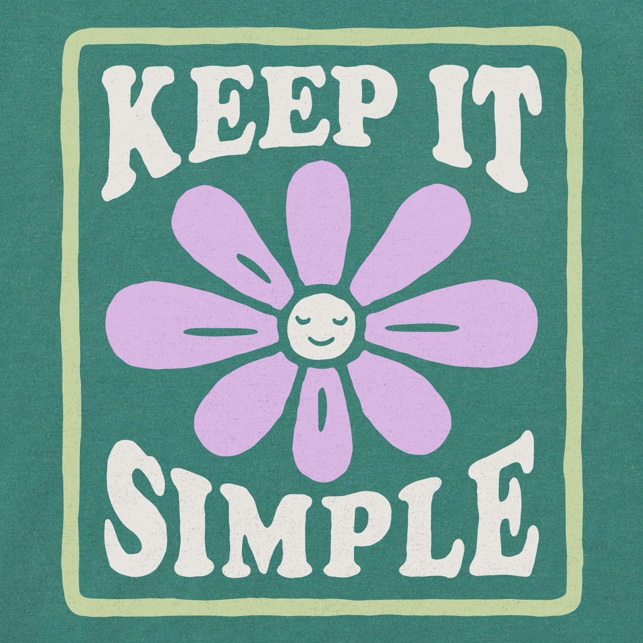 Women's Keep it Simple Daisy Smile Short Sleeve Crusher Boxy Tee