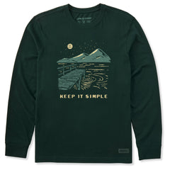 Men's Keep it Simple Dock Long Sleeve Crusher Tee