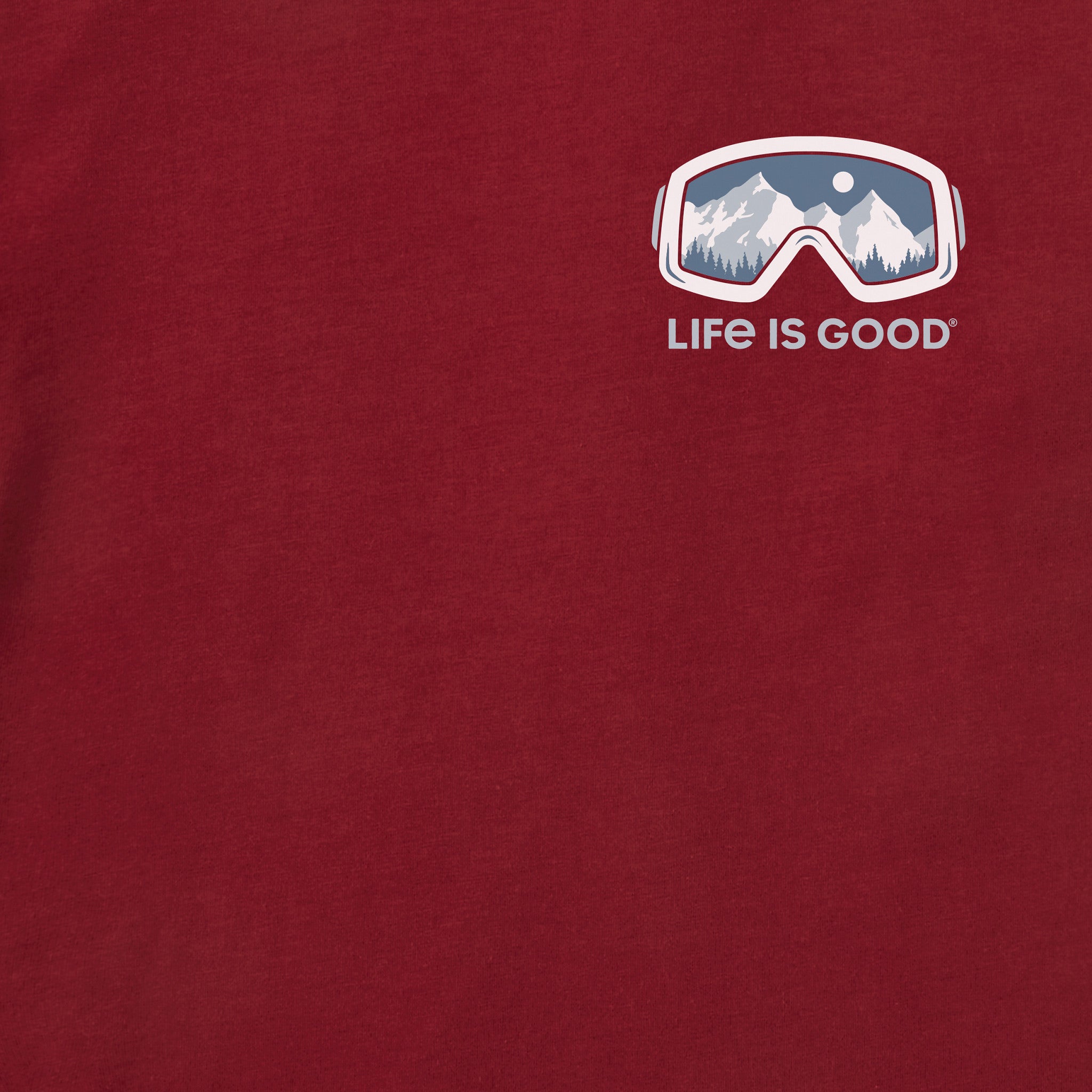 Men's Ski Goggles Hat Long Sleeve Crusher Tee