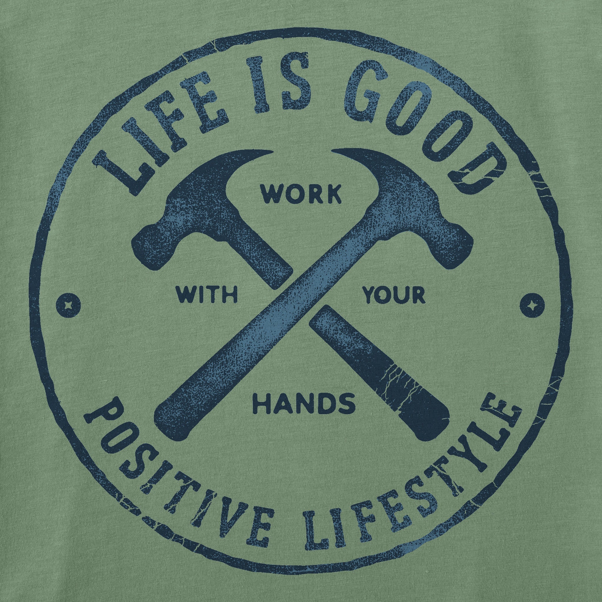 Men's Work With Your Hands Hammers Long Sleeve Crusher Tee