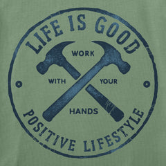 Men's Work With Your Hands Hammers Long Sleeve Crusher Tee