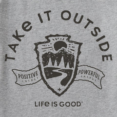 Men's Take it Outside Emblem Long Sleeve Crusher Tee