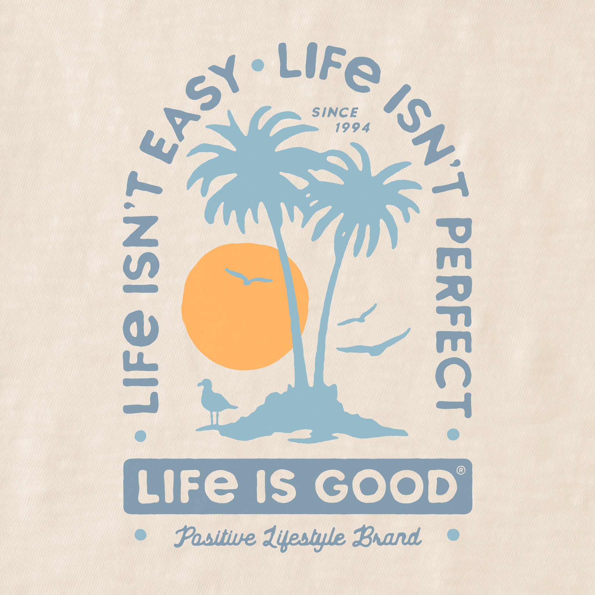 Men's Life isn't Easy Palms Slub Slim Fit Tee