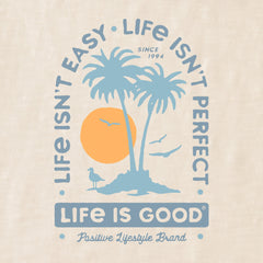 Men's Life isn't Easy Palms Slub Slim Fit Tee