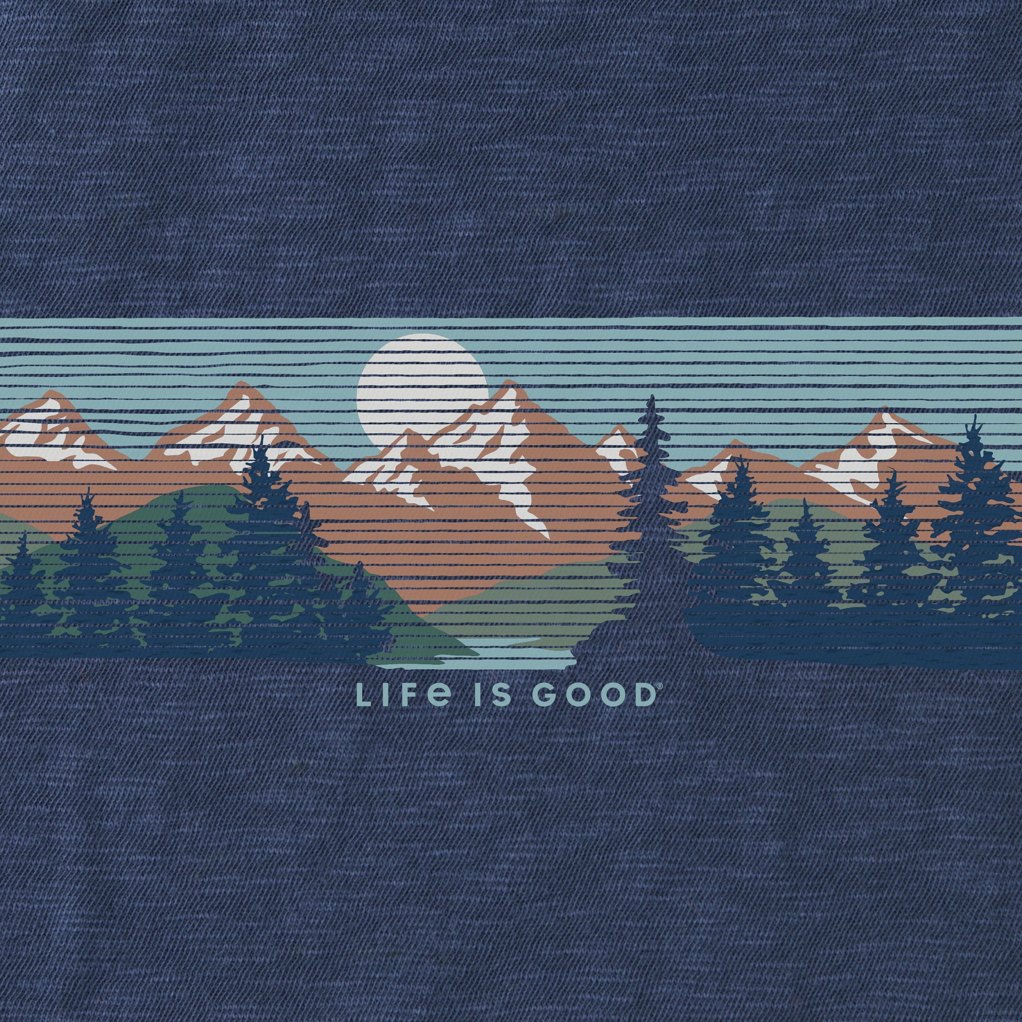 Men's Landscape Mountain Scene Long Sleeve Slub Hoodie