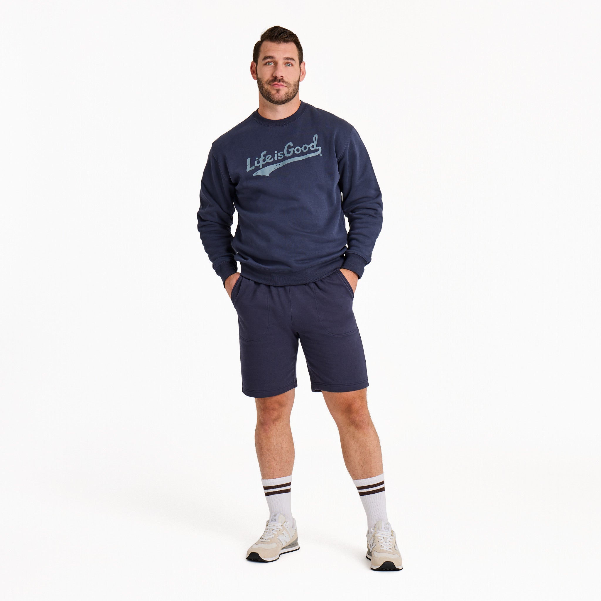 Men's Solid Good Vibes Fleece Shorts