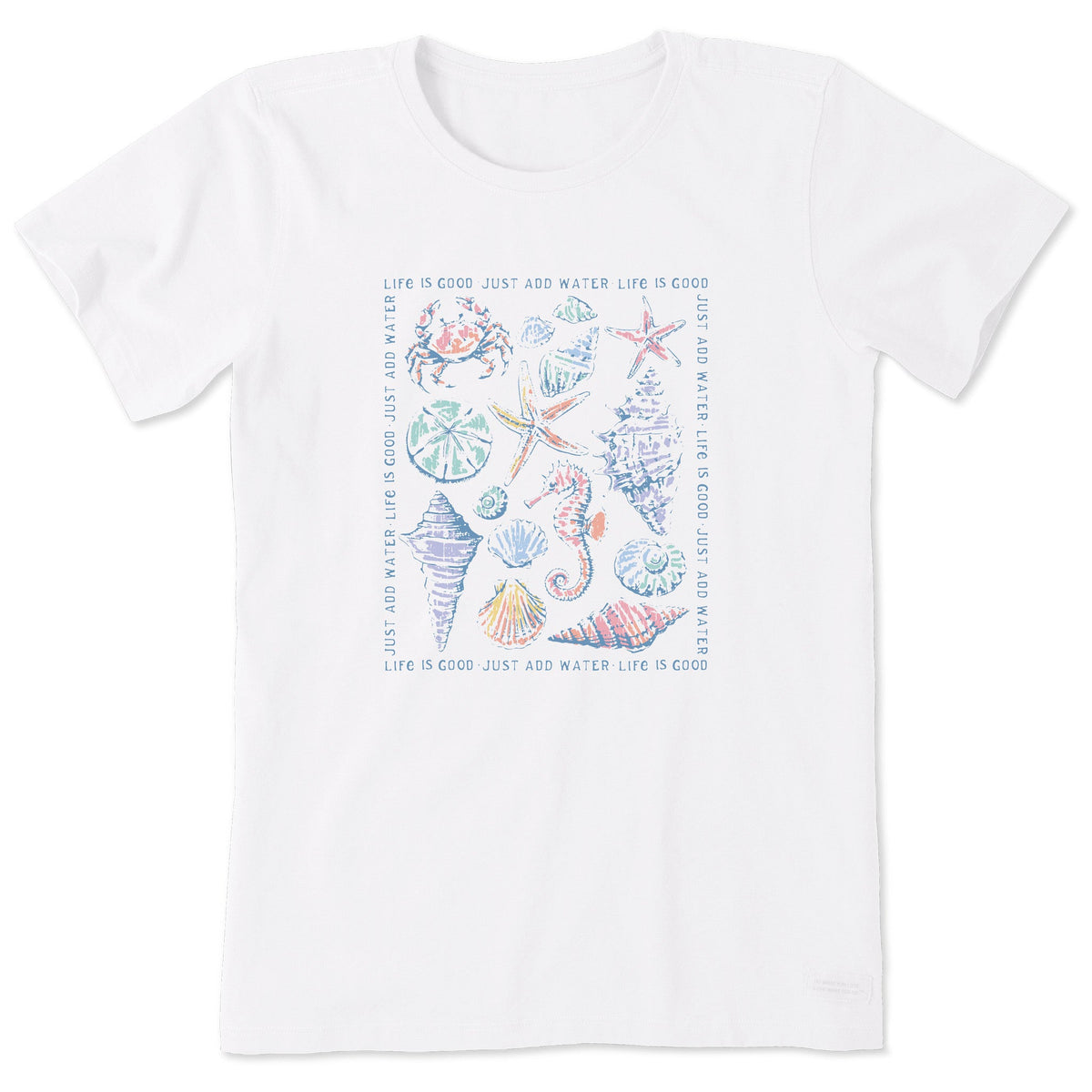 Women's Just Add Water Shells Short Sleeve Crusher Tee