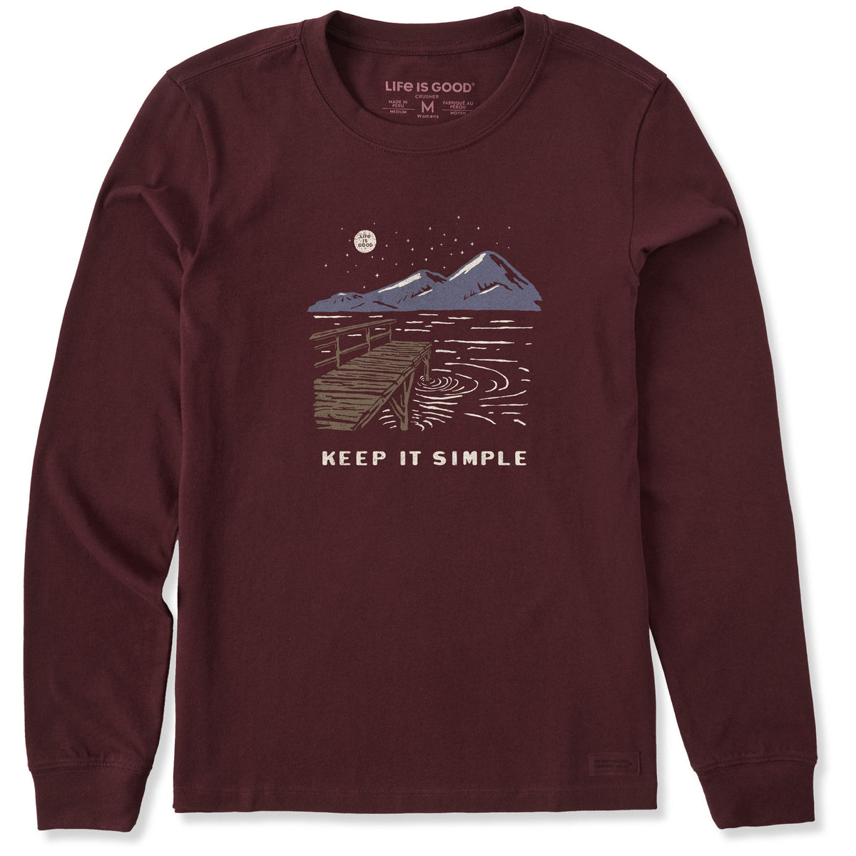 Women's Keep it Simple Dock Long Sleeve Crusher Tee