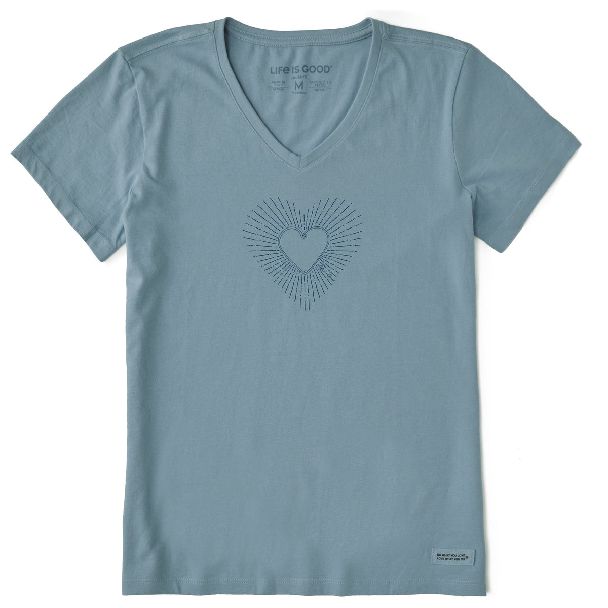 Women's Heart Burst Short Sleeve Crusher Vee