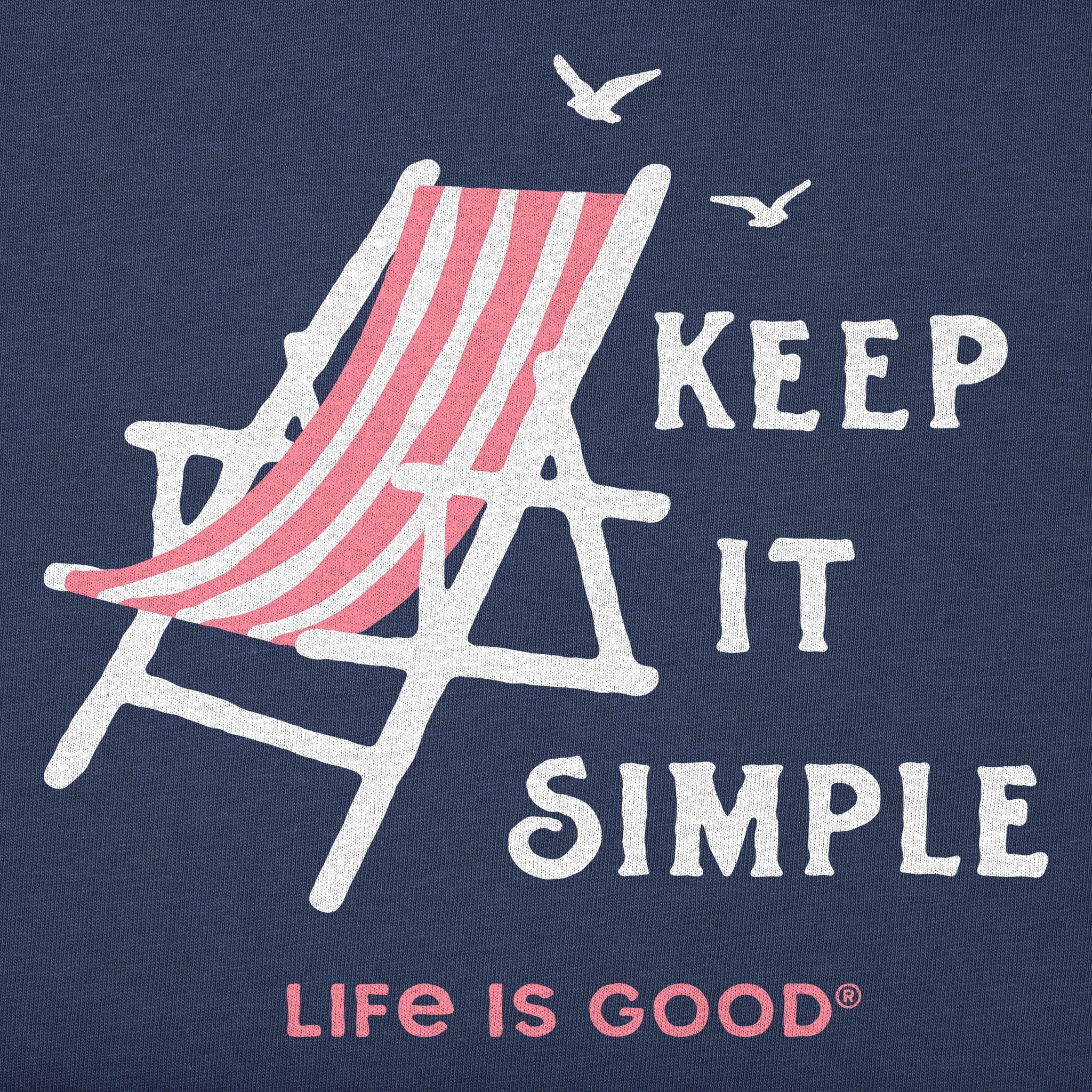 Women's Keep it Simple Beach Chair Short Sleeve Crusher Vee