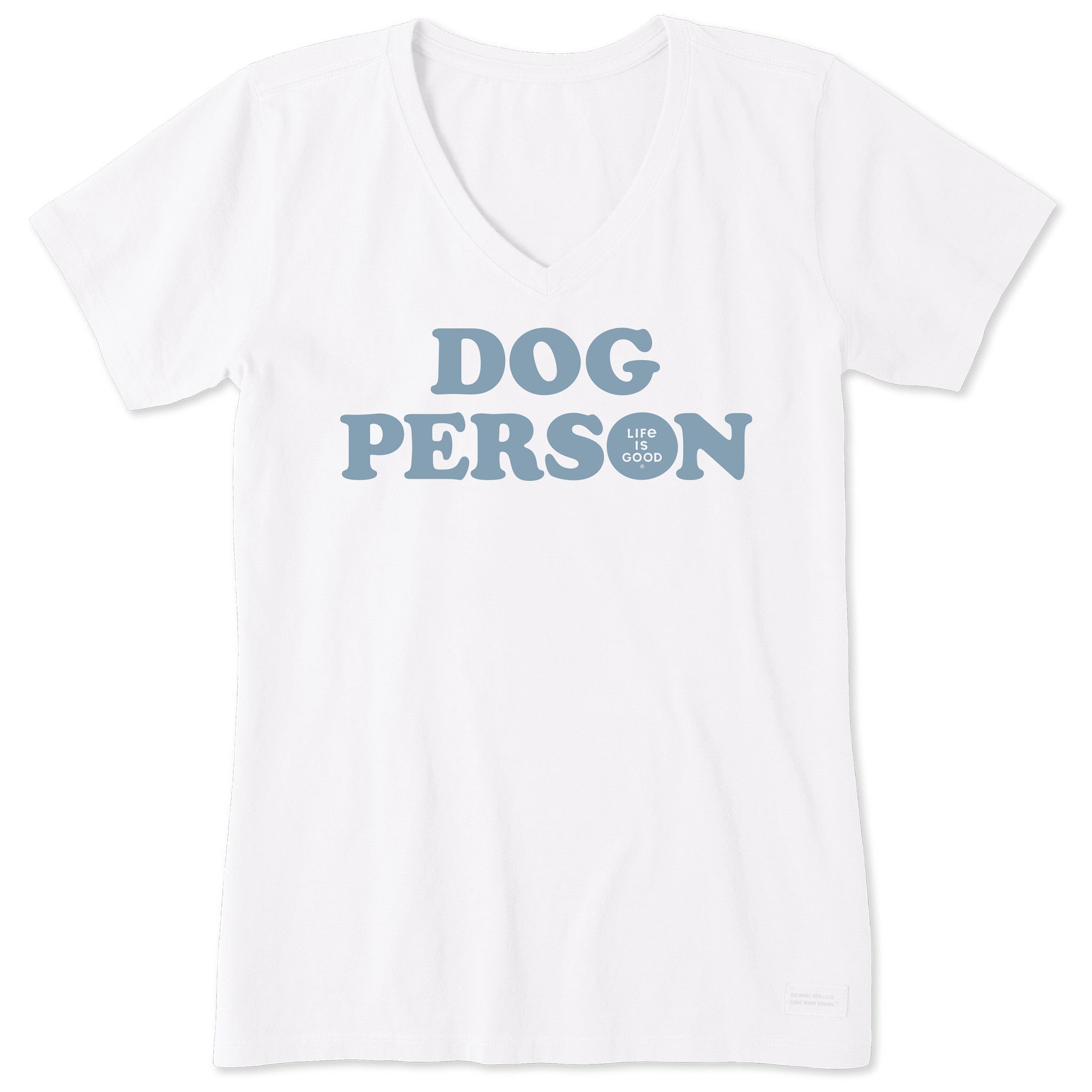 Women's Dog Person Text Short Sleeve Vee