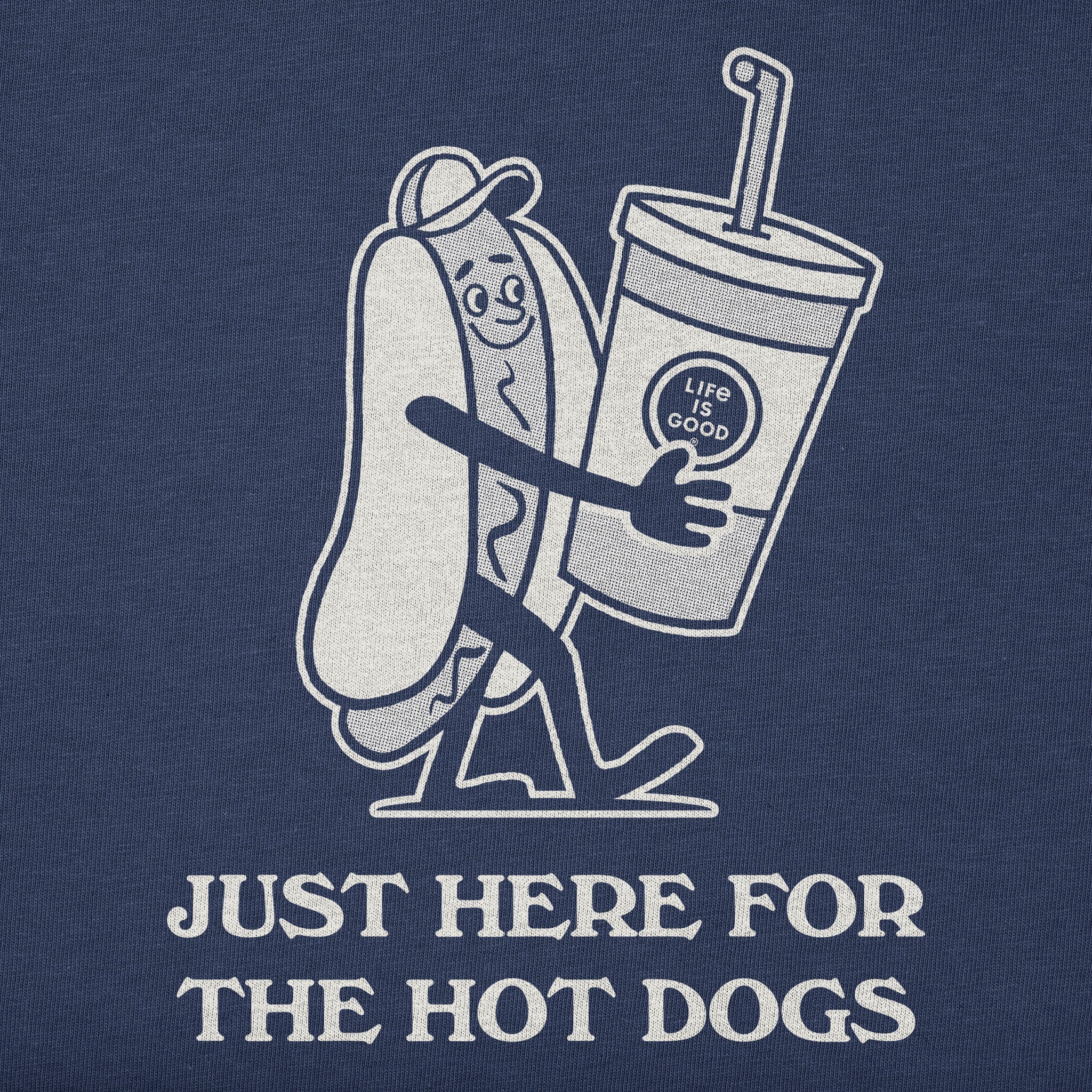 Women's Here for the Hotdogs Short Sleeve Crusher Vee