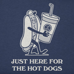 Women's Here for the Hotdogs Short Sleeve Crusher Vee