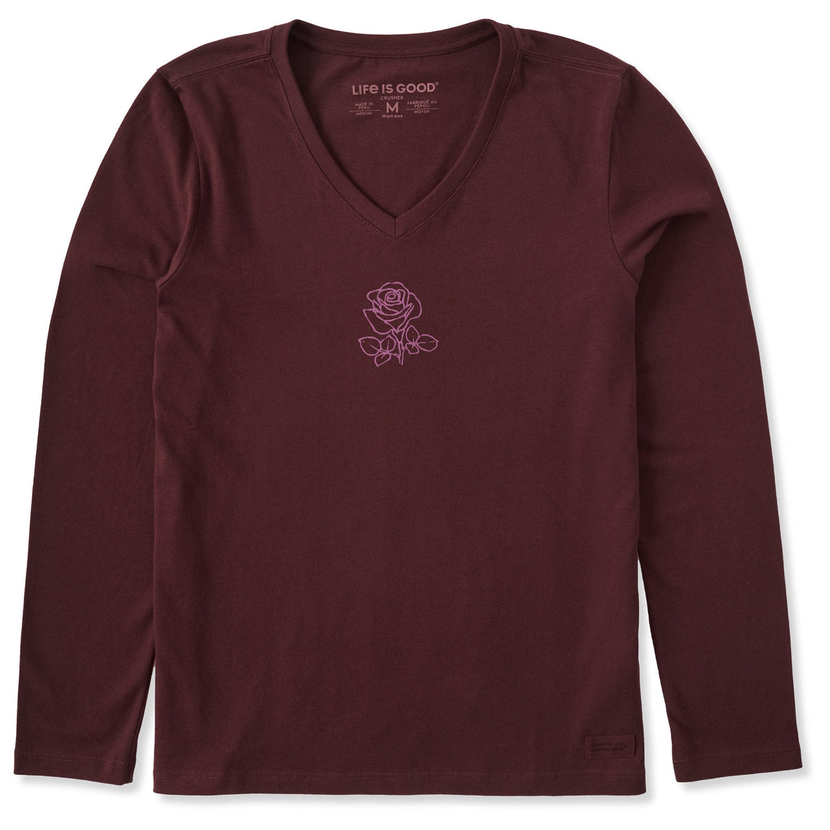 Women's Crafty Rose Long Sleeve Crusher Vee