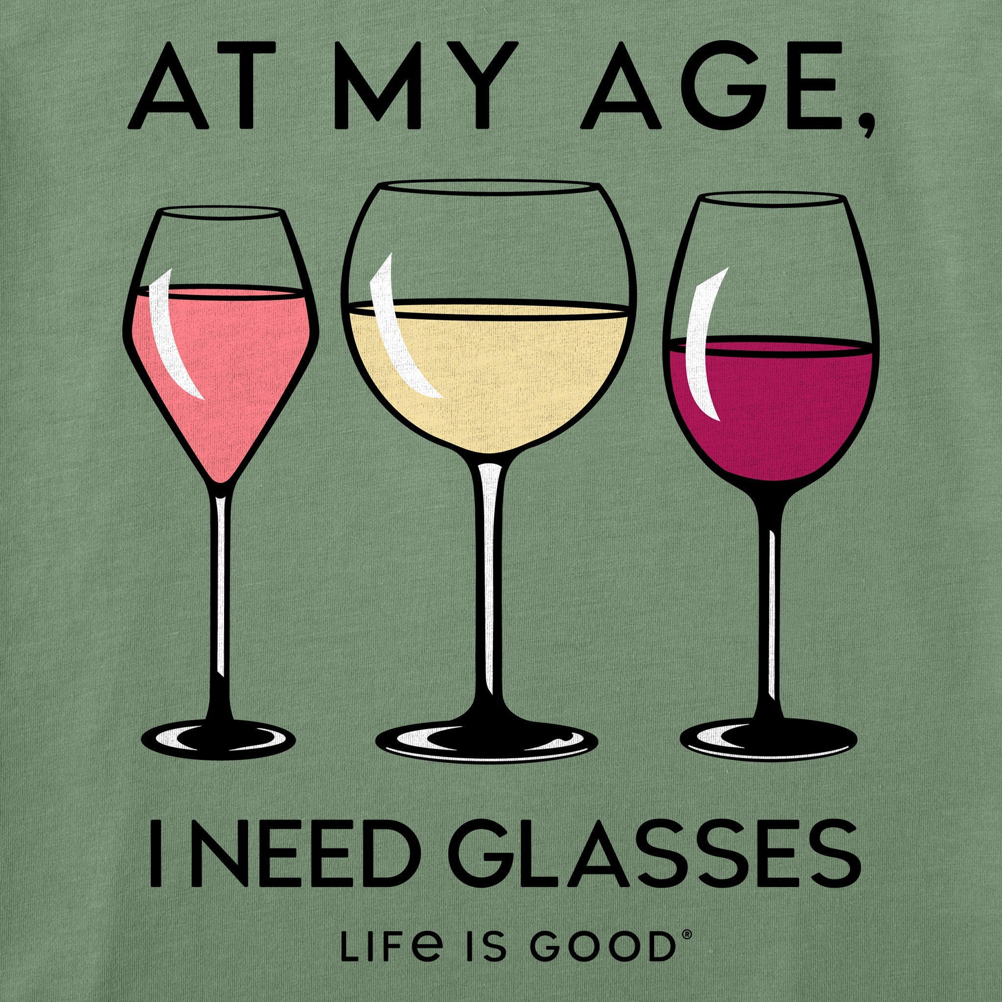 Women's I Need Glasses Wine Long Sleeve Crusher Vee