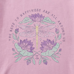 Women's Keys to Happiness Dragonfly Long Sleeve Crusher-LITE Hooded Tee