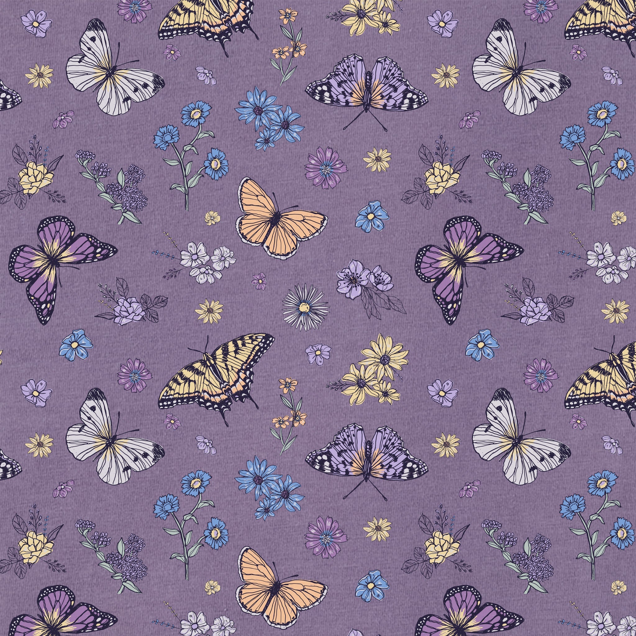Women's Butterfly Garden Pattern Crusher-LITE Easy Vee