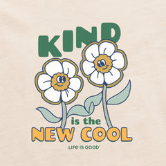 Women's Kind is the New Cool Flowers Short Sleeve Crusher Boxy Tee