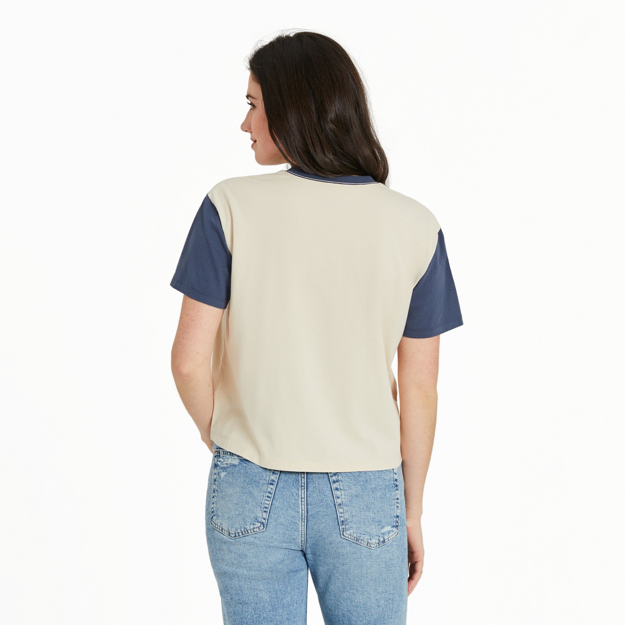 Women's Kind is the New Cool Flowers Short Sleeve Crusher Boxy Tee