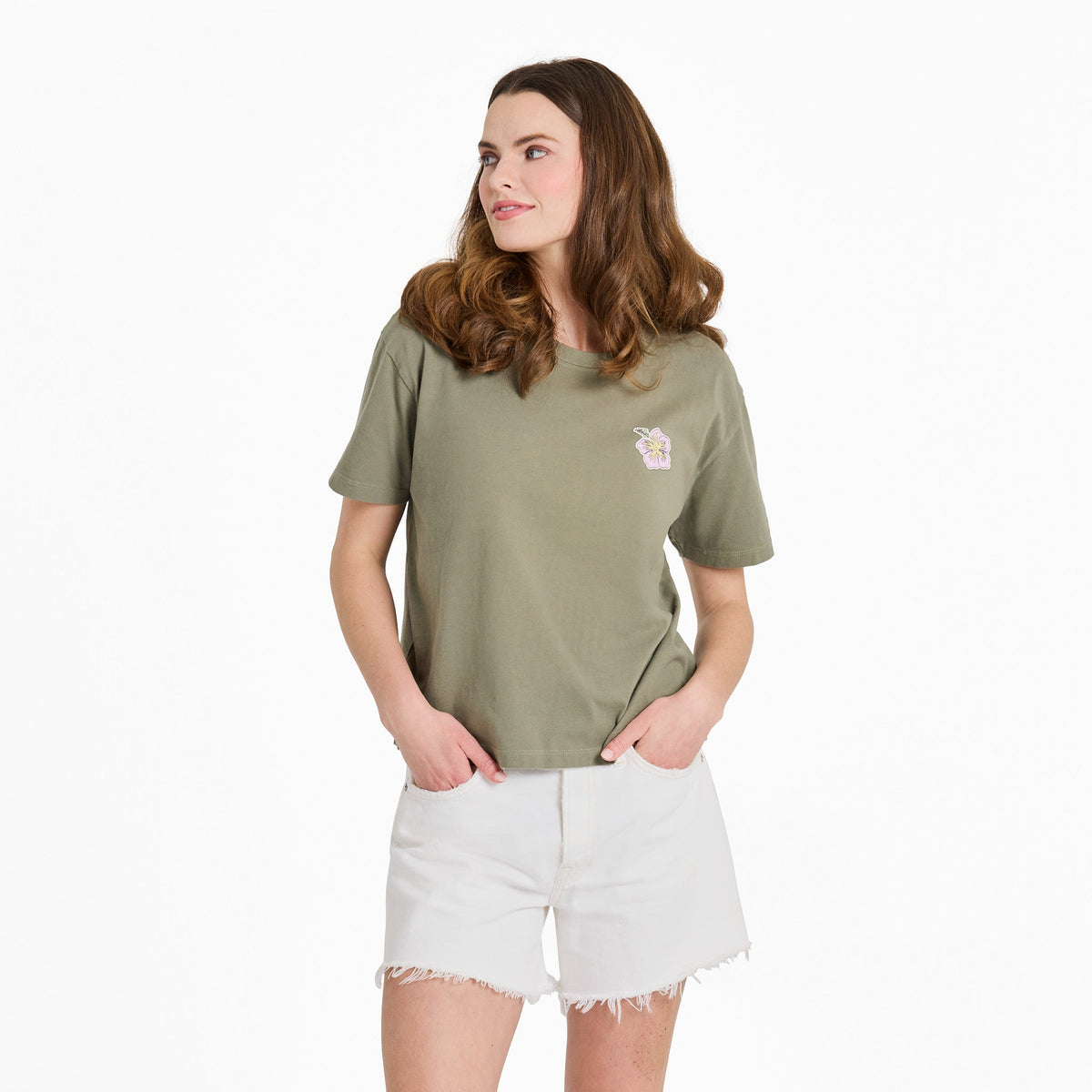 Women's Flamingo in Paradise Short Sleeve Crusher Boxy Tee