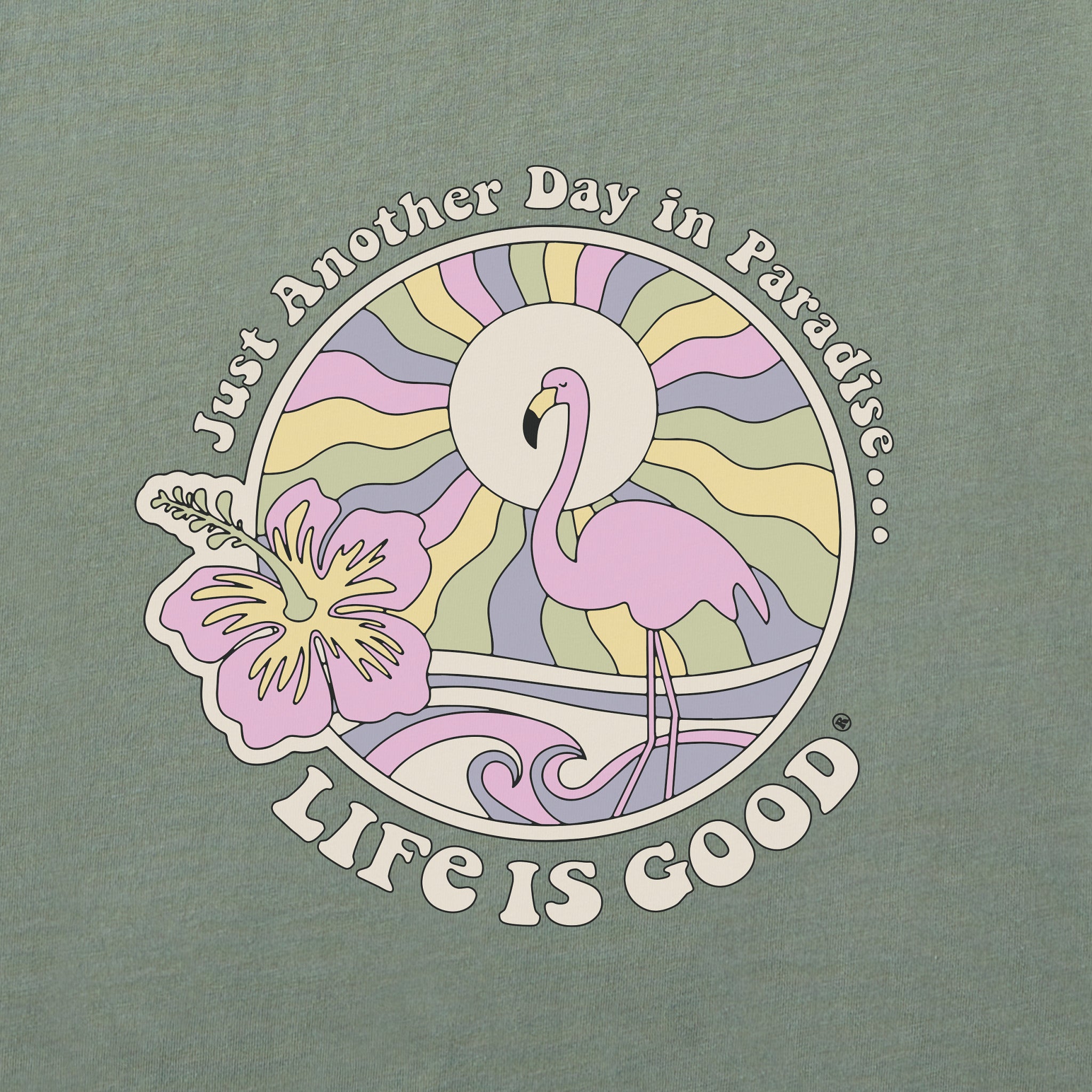 Women's Flamingo in Paradise Short Sleeve Crusher Boxy Tee