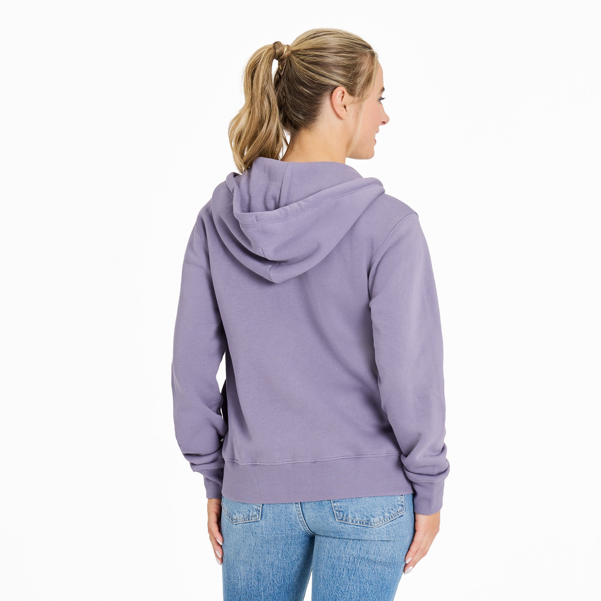 Women's Crafty LIG Stacked Good Vibes Fleece Zip Hoodie