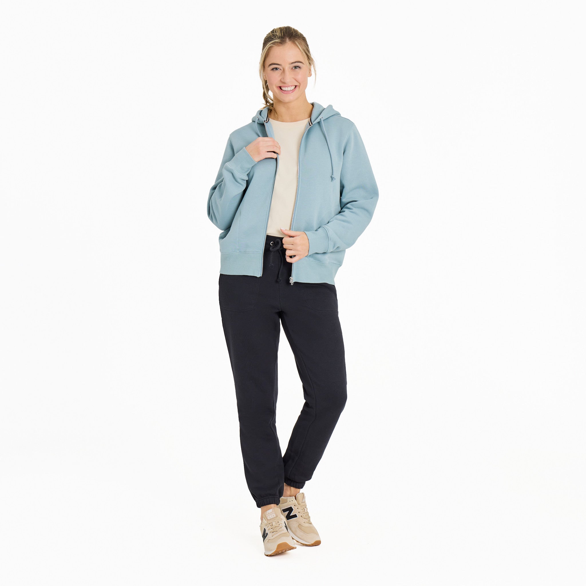 Women's Crafty LIG Stacked Good Vibes Fleece Zip Hoodie