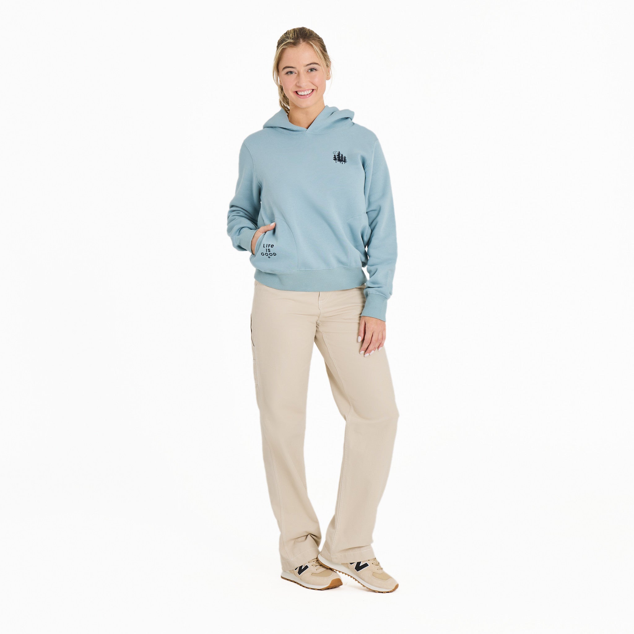 Women's Crafty Forest Good Vibes Fleece Hoodie
