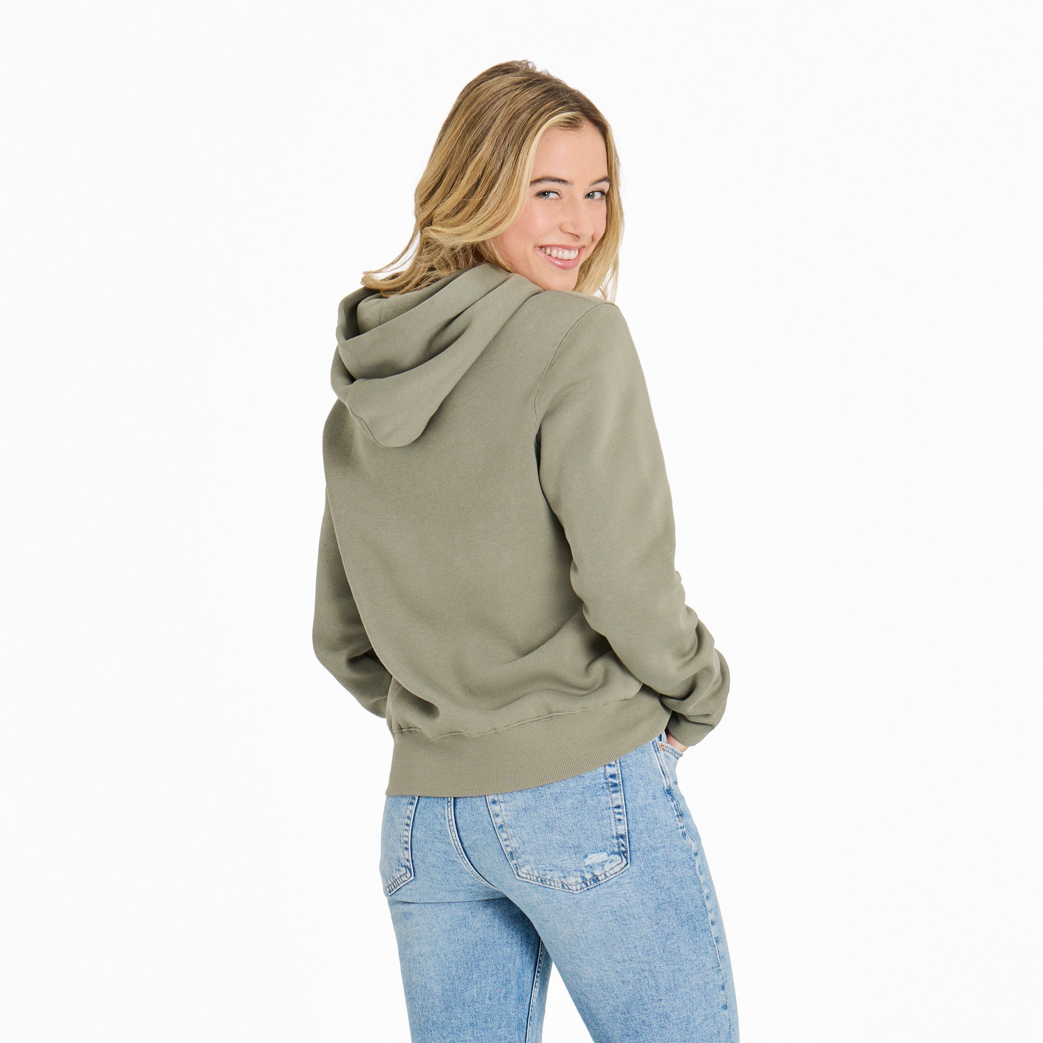 Women's Crafty LIG Stacked Good Vibes Fleece Hoodie