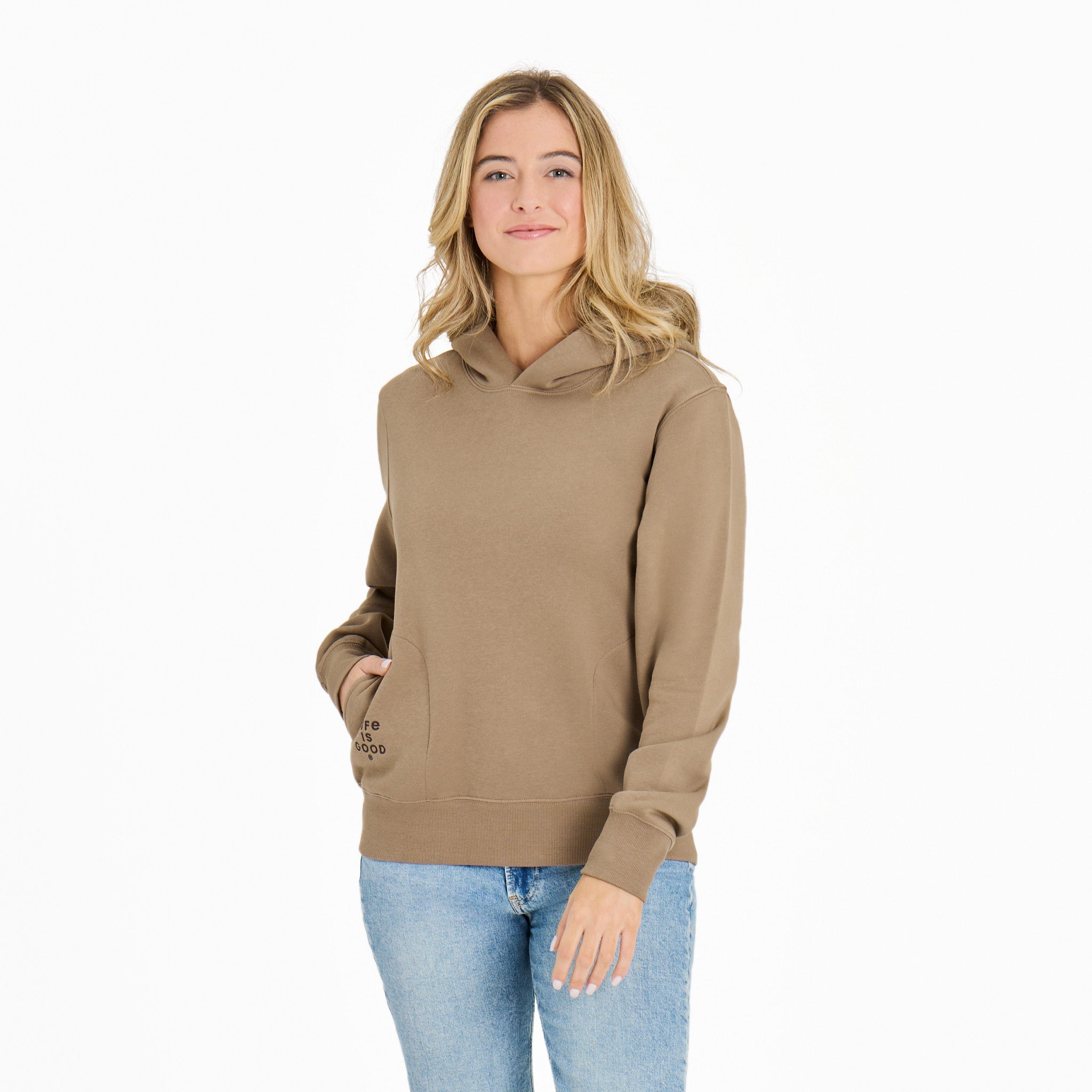 Women's Crafty LIG Stacked Good Vibes Fleece Hoodie
