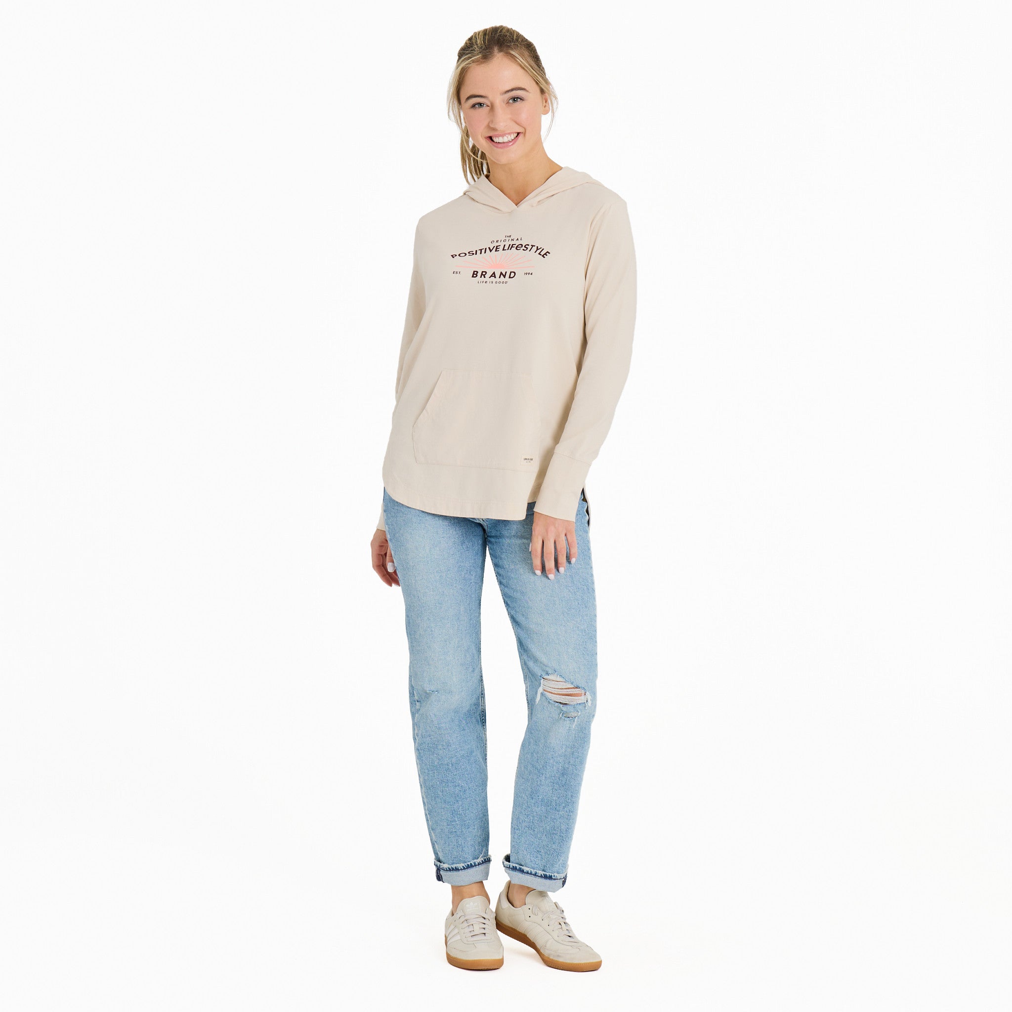 Women's Crafty Positive Lifestyle Sun Crusher-FLEX Hoodie Tunic