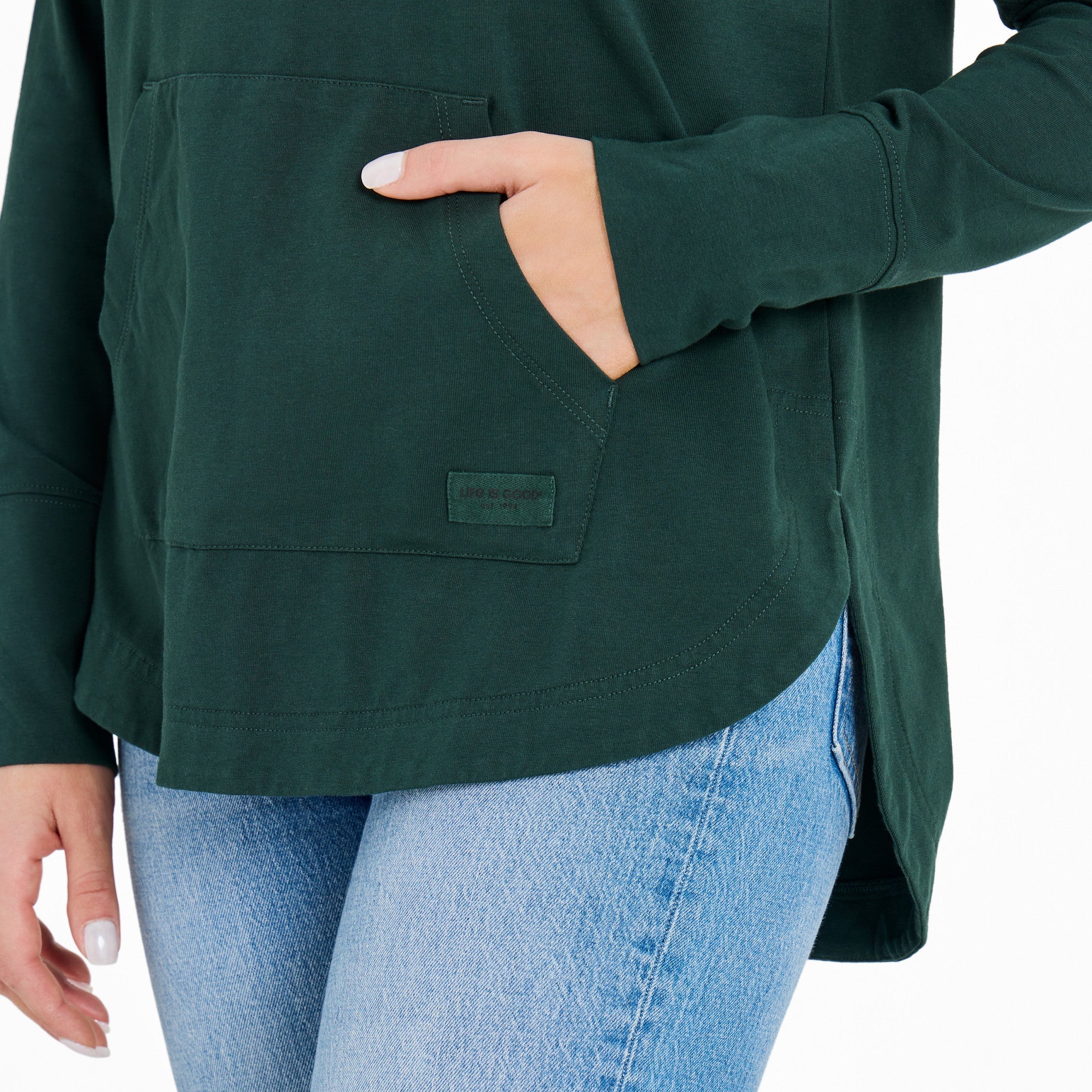 Women's Growing the Good Daisies Crusher-FLEX Hoodie Tunic