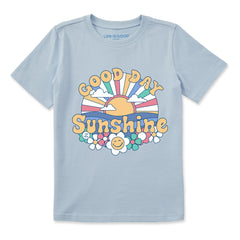 Kids Groovy Good Day Sunshine Short Sleeve Crusher Tee