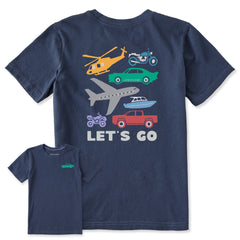 Kids Let's Go Vehicles Short Sleeve Crusher Tee