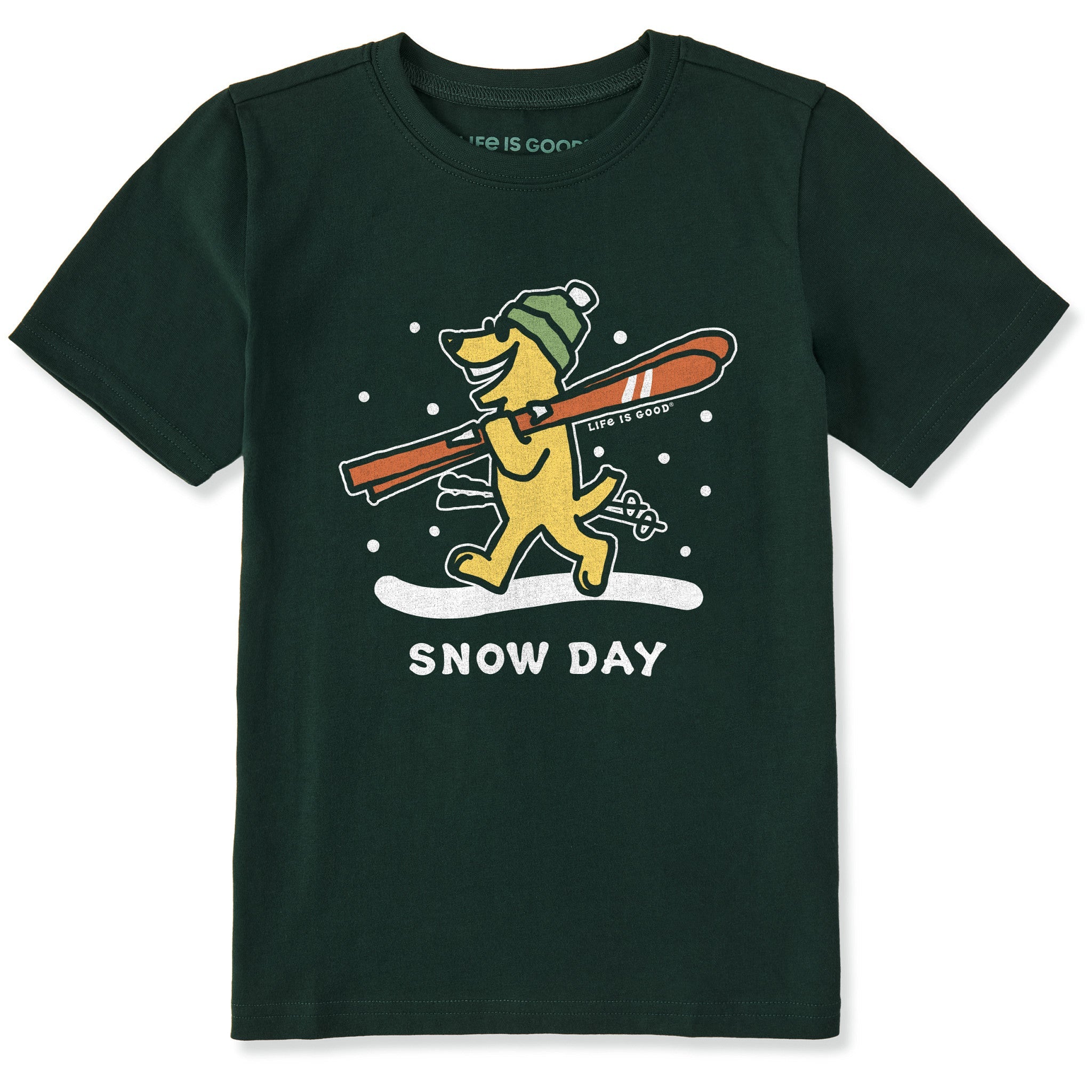 Kids Rocket Ski Snow Day Short Sleeve Crusher Tee
