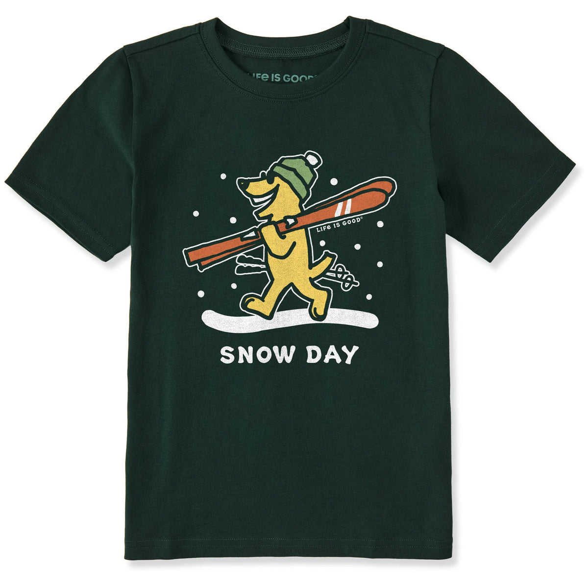 Kids Rocket Ski Snow Day Short Sleeve Crusher Tee